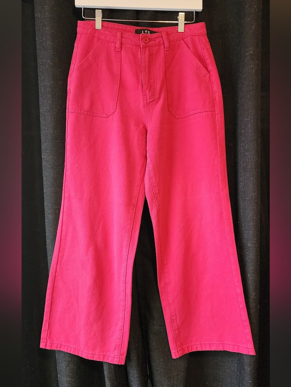 LTS Red Cropped Pants – Women’s Size 0 – High Rise 29” Waist Boho, Flare, Bold